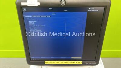 GE Logiq E9 XDClear Flat Screen Ultrasound Scanner *S/N VE98836* **Mfd 2014** Software Version 113 Revision 1.8 (Powers Up - Not Locking in Parking Position) * - 10