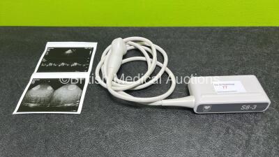 Philips S8-3 Ultrasound Transducer / Probe *See Photo for Scan Picture*