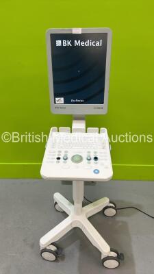 BK Medical flexFocus Flat Screen Ultrasound Scanner Ref Type 1202 *S/N 1891264* Software Version 4.86.11165.12.26 with Sony UP-D897 Printer (Powers Up - Missing 2 x Buttons / Dials and Some Damage - See Photos) ***IR049***