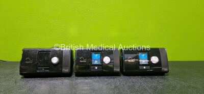 3 x ResMed Airsense 10 Autoset CPAP Units *Mfd 1 x 2022* (2 x Power Up with Stock Power Supply - Stock Power Supply Not Included, 1 x No Power, 1 x Missing Humidifier Chamber and 1 x Missing Side Cover - See Photo) *SN 23221009272 / 23193619895 / 23191071