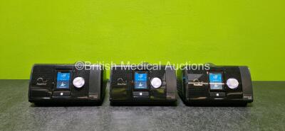 3 x ResMed Airsense 10 Elite CPAP Units *Mfd 1 x 2020* with 1 x Power Supply (All Power Up and 2 x Missing Side Covers - See Photo) *SN 23202693247 / 23183495814 / 23183495755*