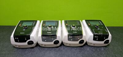 4 x ResMed Stellar 100 CPAP Units with 4 x Power Cords (3 x Powers Up, 1 x Draws Power and 1 x Missing Back Casing - See Photos) *SN 22221695342 / 22181646267 / 201311096743 / 22201493523*