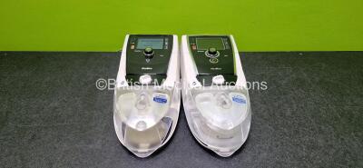 2 x ResMed Stellar 150 CPAP Units (1 x Powers Up, 1 x Draws Power and 1 x Missing Back Casing - See Photo) with 2 x ResMed H4i Humidifiers and 2 x Power Cords *SN 22211584443 / 20161105316*