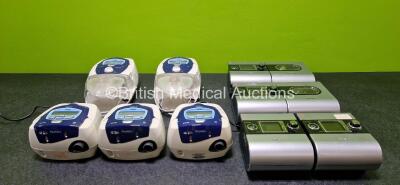 Job Lot Including 4 x ResMed Escape II S8 with 1 x ResMed H4i Humidifier (All Power Up), 1 x ResMed Escape S8 with 1 x ResMed H4i Humidifier (Powers Up) and 4 x ResMed S9 Escape CPAP Units with 2 x ResMed H5i Humidifier Chambers (All Power Up with Stock 