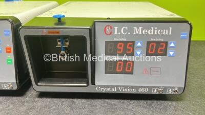 Job Lot Including 1 x I C Medical Crystal Vision 460 Smoke Evacuation Unit, 1 x I C Medical Crystal Vision 450D Smoke Evacuation Unit (Both Power Up) - 3