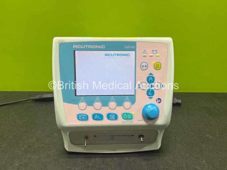 Acutronic Medical Systems Fabian Therapy Ventilator *Mfd 2013* (Powers Up) *SN AT11BB-0082*