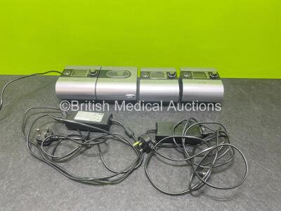 Job Lot Including 3 x ResMed S9 Autoset CPAPS, 1 x IP21 Humidifier with 2 x Power Supply