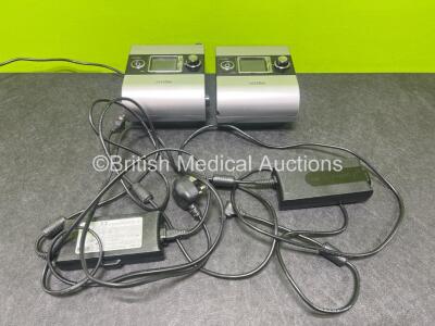 2 x ResMed S9 Autoset CPAPS with 2 x Power Supplies(Both No Power) *SN 22151737058 / 22161036345*