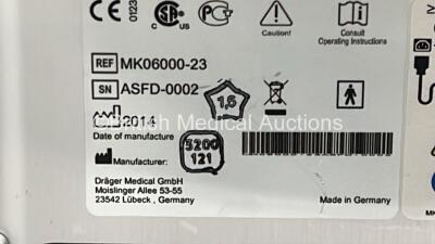 Drager Perseus A500 Anaesthesia Machine Ref MK06000-23 Software Version 2.03 Build 22147 *Mfd 2014* with Hoses and Accessories (Powers Up) *S/N ASFD-0002* - 6