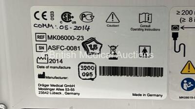 Drager Perseus A500 Anaesthesia Machine Ref MK06000-23 Software Version 2.03 Build 22147 *Mfd 2014* with Hoses and Accessories (Powers Up) *S/N ASFC-0081* - 6