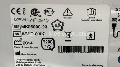 Drager Perseus A500 Anaesthesia Machine Ref MK06000-23 Software Version 2.03 Build 22147 *Mfd 2014* with Hoses and Accessories (Powers Up) *S/N ASFD-0007* - 6