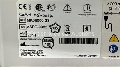 Drager Perseus A500 Anaesthesia Machine Ref MK06000-23 Software Version 2.03 Build 22147 *Mfd 2014* with Hoses and Accessories (Powers Up) *S/N ASFC-0082* - 6