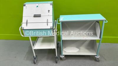 1 x Mobile Bristol Maid Drugs Cabinet and 1 x Mobile Filing Cabinet