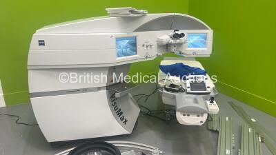 Carl Zeiss Visumax 500 Ref. 1345-518 Femtosecond Laser System *Mfd - 03/2014* *S/N - 1112003* System Version: Upgraded by Zeiss to 2.10.16 (from 2.10.8), Options: SMILE, Incision for ICR, FLEx, Flap, CIRCLE, Laser Energy: 1240 nJ, Image Version - 4.0 with - 2