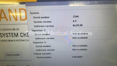 Maquet Flow-i Anaesthesia Machine System Version 4.9 Software Version 04.09.00 with Hoses (Powers Up) *S/N 301345 / 2244* - 6