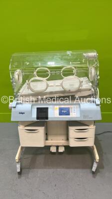 Drager Isolette 8000 Infant Incubator Version 4.00 (Powers Up - Some Damage - See Photo)