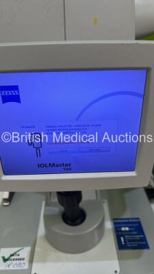 Zeiss IOLMaster 500 Ref 1692-983 Version 7.5.3.0084 with Chin Rest on Motorized Table (Powers Up) *S/N 1107507* **Mfd 2013** - 12