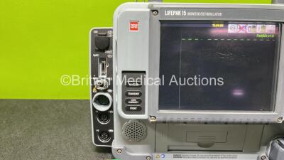 Medtronic Physio-Control Lifepak 15 12-Lead Monitor / Defibrillator *Mfd - 2016* Ref - 99577-001419, P/N - V15-2-000047, Software Version - 3313494-010 Including Pacer, Auxiliary Power,CO2, SpO2, NIBP, ECG, P1, P2 and Printer Options, 4 and 6 Lead ECG Lea - 3