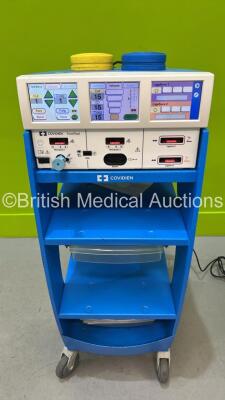 Valleylab ForceTriad Electrosurgical / Diathermy Unit Version 4.00 on Stand with Dual Footswitch (Powers Up) *S/N T3J37840EX*