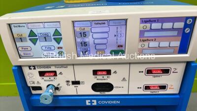 Valleylab ForceTriad Electrosurgical / Diathermy Unit Version 4.00 on Stand with Dual Footswitch (Powers Up) *S/N T3J37840EX* - 2