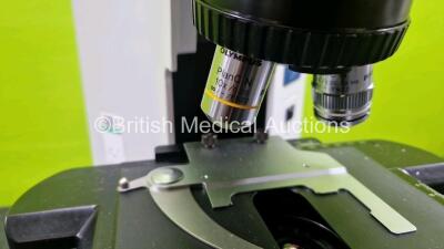 Olympus Model BX41TF Benchtop Microscope (Power Up) with 2 x 10x/22 Eyepieces and 2 x Optics Including 1 x PLANC N 100x/1.25 and 1 x PLANC N 10x/0.25 *SN 6K01423* - 4