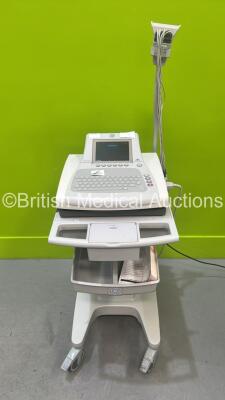 GE MAC3500 ECG Machine on Stand with ECG Leads / Cable (Powers Up) *S/N SCA13064201PA* ***CD022***