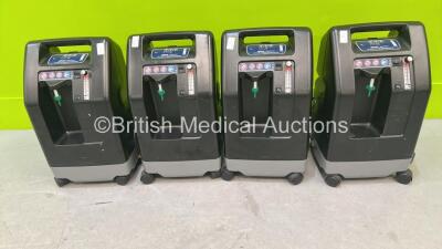 4 x DeVilbiss 10 Liter Oxygen Concentrators (All Power Up - 1 x Missing Wheel) *S/N A2A0A190001KS / A20A180090KS / A20A190003KS / A20A180098KS*