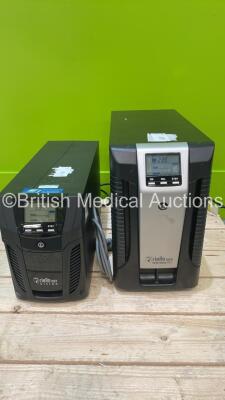 Job Lot Including 2 x Riello Sentinel Pro UPS Units (Both Power Up) Model SEP 3000 A5 (Battery: 6 x 12Vdc) Model VST 1500 (Battery 4 x 12V)