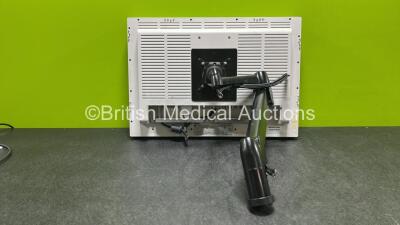 Stryker 26" Vision Elect HDTV Surgical Viewing Monitor *Mfd - 2012* on Mounting Arm (Untested Due to Cut Cables - See Photo) *VEH262B0060* - 3