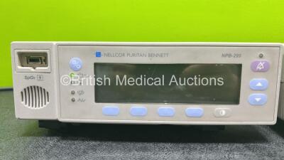 Job Lot Including 1 x Masimo Rad-5v Signal Extraction Pulse Oximeter with SPO2 Cable (No Finger Sensor, Untested Due to Suspected Flat Battery), 1 x Nellcor N-395 Pulse Oximeter and 1 x Nellcor Puritan Bennett NPB-295 Pulse Oximeter (Both Power Up with Er - 3