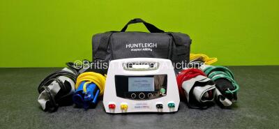 Huntleigh Dopplex ABIlity Automatic Ankle Brachial Index System Ref DA100PB (Powers Up) with 8 x Cuffs in Carry Bag *SN 771AX20416916*