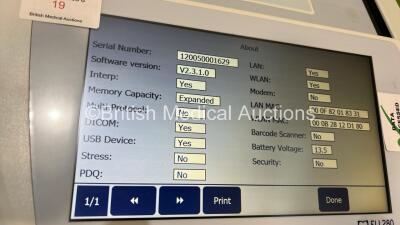 Mortara ELI 280 ECG Machine on Stand with 10 Lead ECG Leads (Powers Up) ***CD034*** - 3