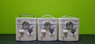 3 x Fisher & Paykel Neopuff Infant T-Piece Resuscitators (1 x Damaged Casing - See Photo) *SN 140217000521 / 070922003150 / 021129001017*