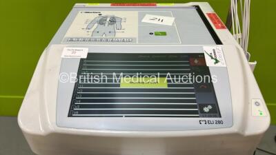 Mortara ELI 280 ECG Machine on Stand with 10 Lead ECG Leads (Powers Up) ***CD037*** - 2