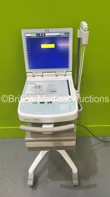 Mortara ELI 380 ECG Machine on Stand with 10 Lead ECG Leads (Powers Up) *S/N 115060244383* - 2