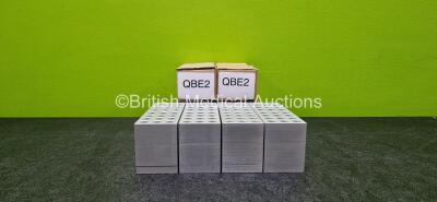 4 x Grant Metal Test Tube Holder Blocks QB-E2