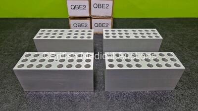 4 x Grant Metal Test Tube Holder Blocks QB-E2 - 4