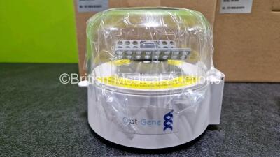 3 x OptiGene Genie Mini Centrifuge Units Model: Mini-6KO *All Mfd 2020* in Boxes (Like New - Unused) *Stock Photo Used* - 3