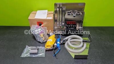 Vet Tech Wall Mount Veterinary Anaesthesia Machine with 1 x Fortec Isoflurane Vaporizer in Box *Unused*, 3 x Polyurethane Tubes, 1 x Hose and 2 x Attachments - 2