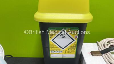 Mixed Lot Including 1 x Sharpsafe Danger Bin, 1 x Seward Medical High Performance Light Source, 1 x Quirumed Compressor Nebulizer, 1 x New Aspiret Suction Unit, 1 x Leica AG Reichert Division Unit, 1 x Linak Battery Unit - 3