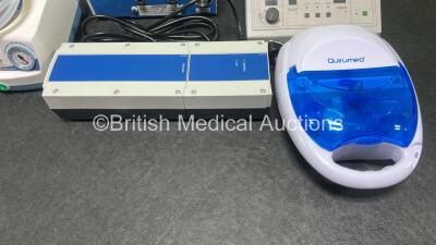 Mixed Lot Including 1 x Sharpsafe Danger Bin, 1 x Seward Medical High Performance Light Source, 1 x Quirumed Compressor Nebulizer, 1 x New Aspiret Suction Unit, 1 x Leica AG Reichert Division Unit, 1 x Linak Battery Unit - 6