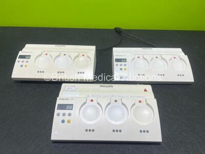 3 x Philips Avalon CTS Fetal Transducer System (All Power Up)