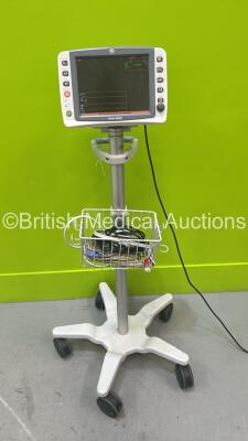 GE Dash 2500 Patient Monitor on Stand with SPO2 and ECG Options (Powers Up) *S/N SCG10061771WA*