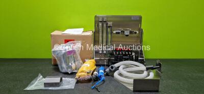 Vet Tech Wall Mount Veterinary Anaesthesia Machine with 1 x Fortec Isoflurane Vaporizer in Box *Unused*, 3 x Polyurethane Tubes, 1 x Hose and 2 x Attachments *Stock Photo Used*