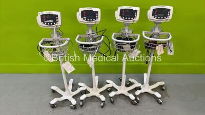 4 x Welch Allyn 53N00 Monitors on Stands (All Power Up) *GH*