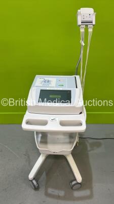 Mortara ELI 280 ECG Machine on Stand with 10 Lead ECG Leads (Powers Up - Damaged Casing - See Photo) ***CD054***