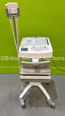 Mortara ELI 250c ECG Machine on Stand with 10 Lead ECG Leads (Powers Up) ***IR040***