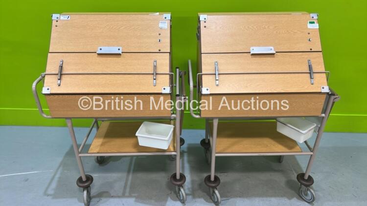 2 x Bristol Maid Drugs Trolleys