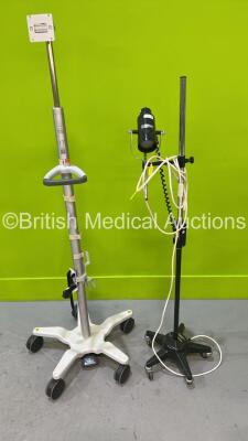 1 x Chiron Patient Examination Light on Mobile Stand (Cut Power Supply) and 1 x Stryker Monitor Roll Stand *01902*