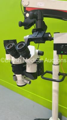 Leica M400-E Dual Operated Surgical Microscope with 2 x Binoculars, 4 x 12,5x Eyepieces and f=400mm Lens on Leica Stand (Powers Up with Good Bulb) - 4